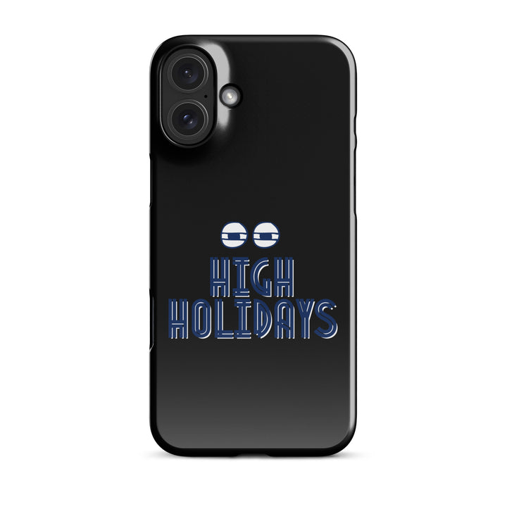 High Holidays Jewish pride snap phone case for iPhone 16 Plus, glossy finish - front view