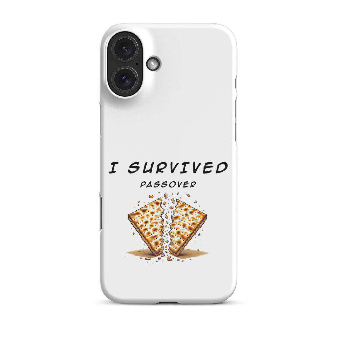Passover Jewish pride snap phone case for iPhone 16 Plus, glossy finish - front view