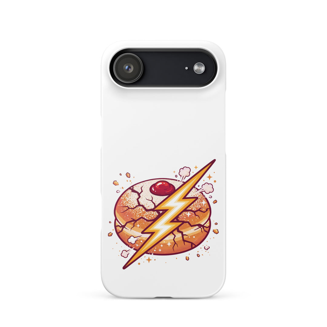 Sufganiyah Lightning Jewish pride snap phone case for iPhone 17 Air, glossy finish - front view