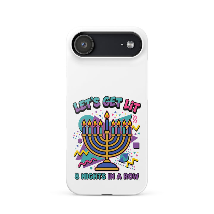 Lets Get Lit 90s Jewish pride snap phone case for iPhone 17 Air, glossy finish - front view
