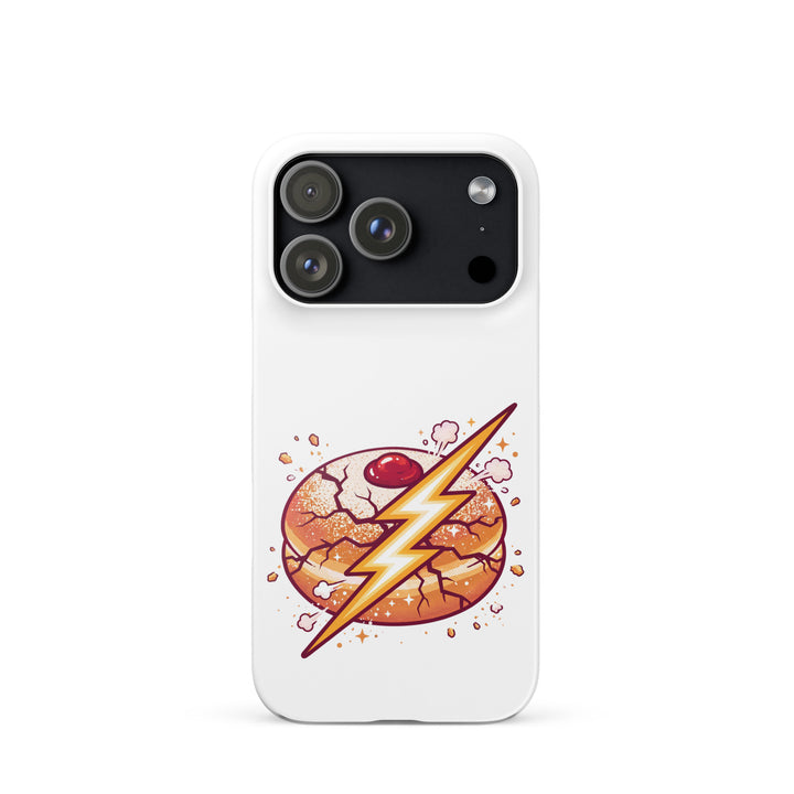 Sufganiyah Lightning Jewish pride snap phone case for iPhone 17 Pro, glossy finish - front view