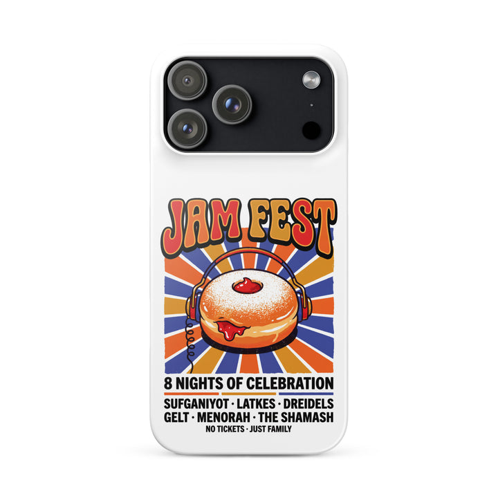 Jam Fest 8 Nights Jewish pride snap phone case for iPhone 17 Pro Max, glossy finish - front view