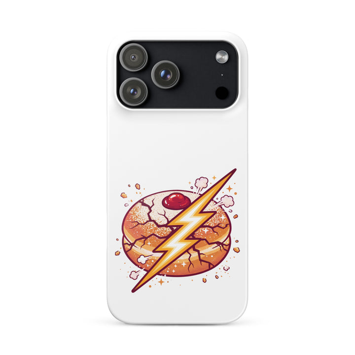Sufganiyah Lightning Jewish pride snap phone case for iPhone 17 Pro Max, glossy finish - front view