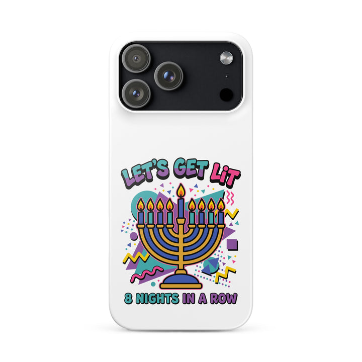 Lets Get Lit 90s Jewish pride snap phone case for iPhone 17 Pro Max, glossy finish - front view