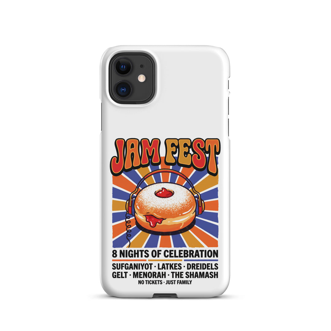 Jam Fest 8 Nights Jewish pride snap phone case for iPhone 11, matte finish - front view
