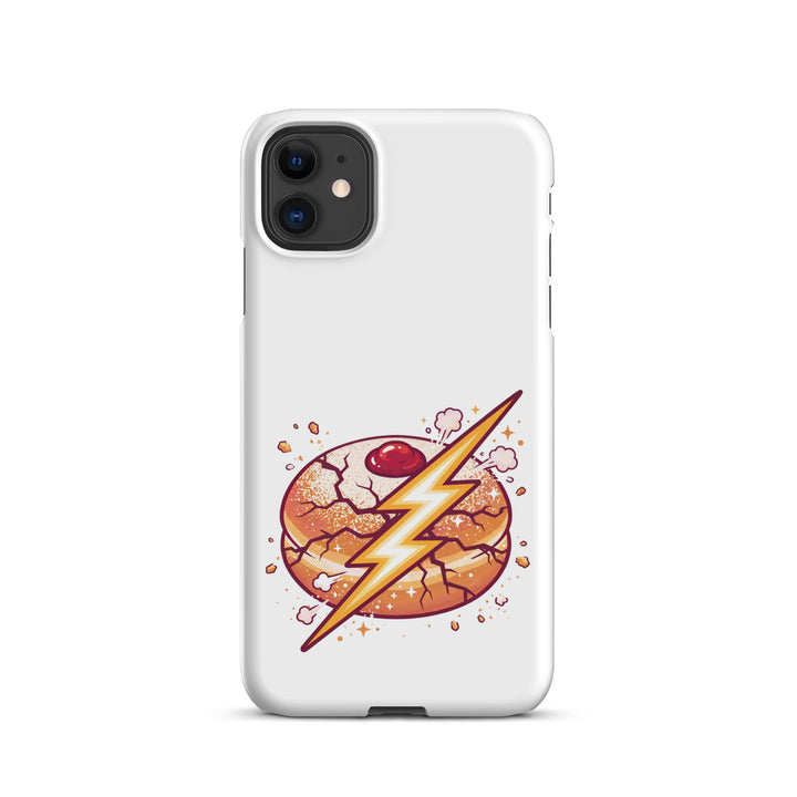 Sufganiyah Lightning Jewish pride snap phone case for iPhone 11, matte finish - front view