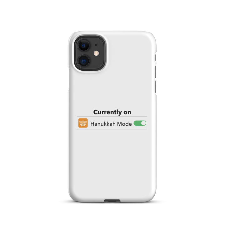 Hanukkah Mode Jewish pride snap phone case for iPhone 11, matte finish - front view