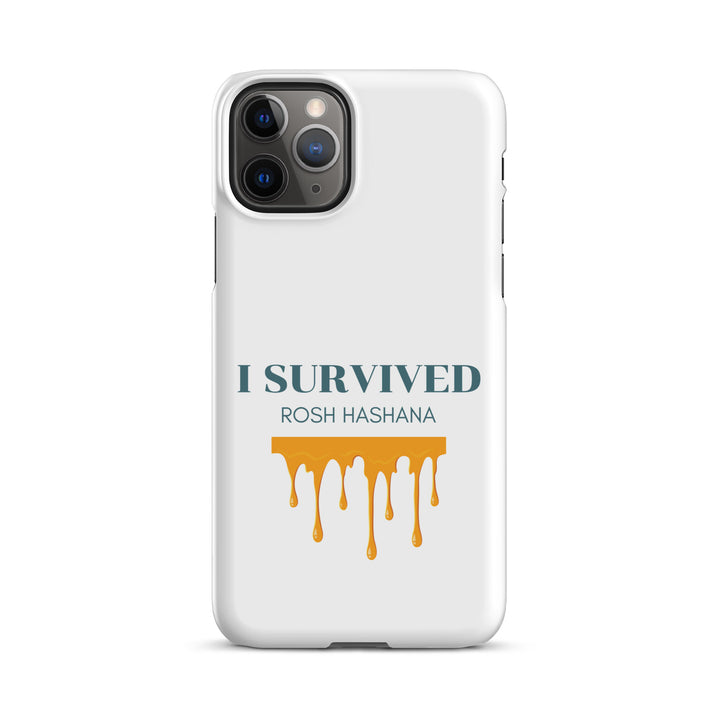 I Survived Rosh HaShana Jewish pride snap case for iphone® in Matte - flat lay