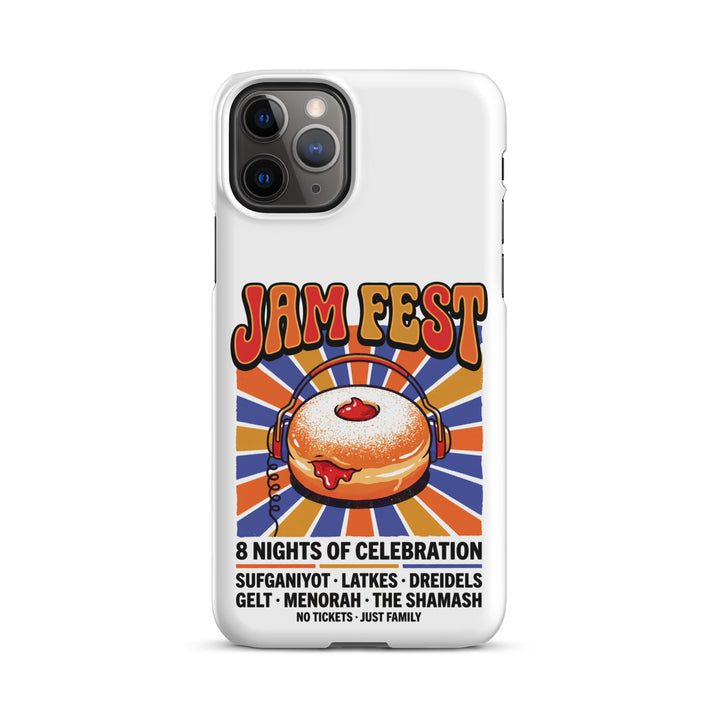 Jam Fest 8 Nights Jewish pride snap phone case for iPhone 11 Pro, matte finish - front view