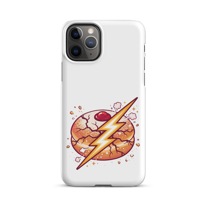 Sufganiyah Lightning Jewish pride snap phone case for iPhone 11 Pro, matte finish - front view
