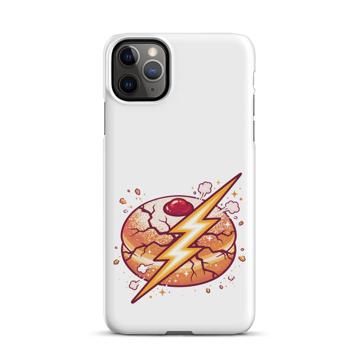 Sufganiyah Lightning Jewish pride snap phone case for iPhone 11 Pro Max, matte finish - front view