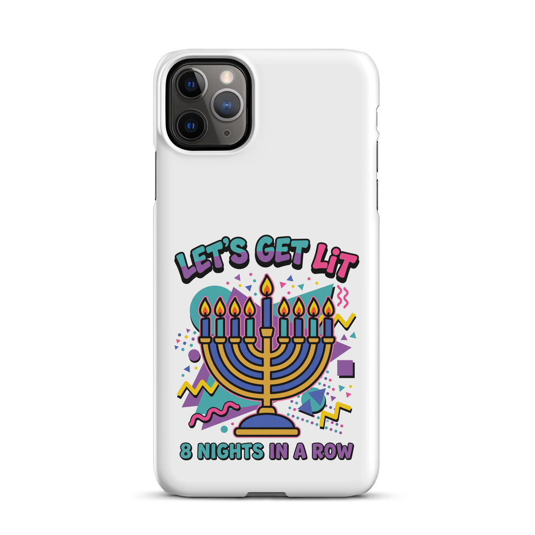Lets Get Lit 90s Jewish pride snap phone case for iPhone 11 Pro Max, matte finish - front view