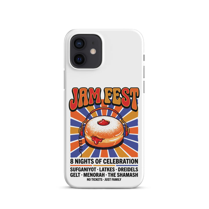 Jam Fest 8 Nights Jewish pride snap phone case for iPhone 12, matte finish - front view
