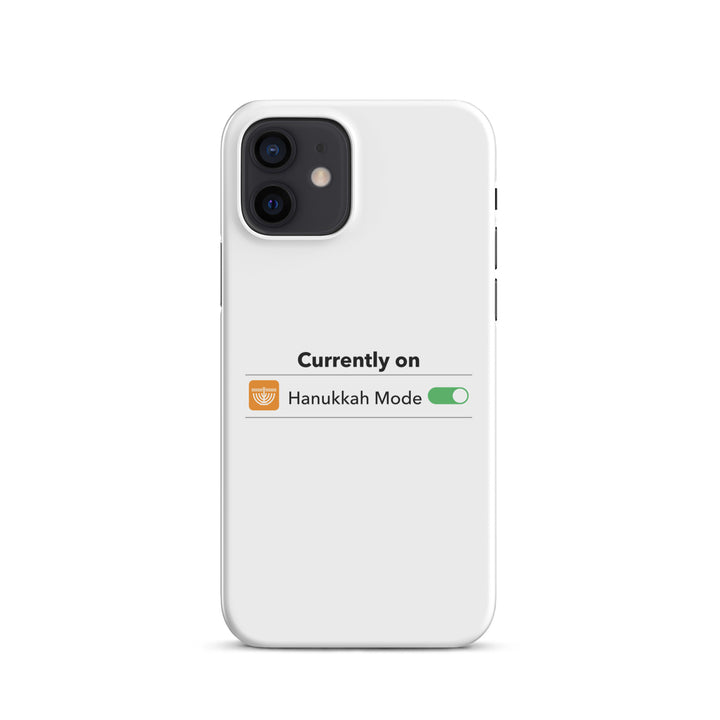 Hanukkah Mode Jewish pride snap phone case for iPhone 12, matte finish - front view
