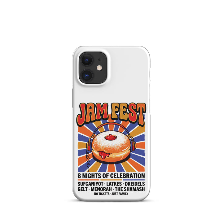 Jam Fest 8 Nights Jewish pride snap phone case for iPhone 12 Mini, matte finish - front view