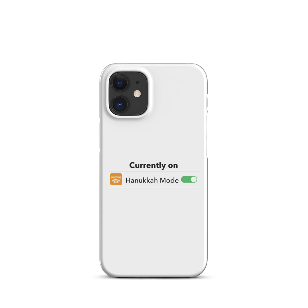 Hanukkah Mode Jewish pride snap phone case for iPhone 12 Mini, matte finish - front view