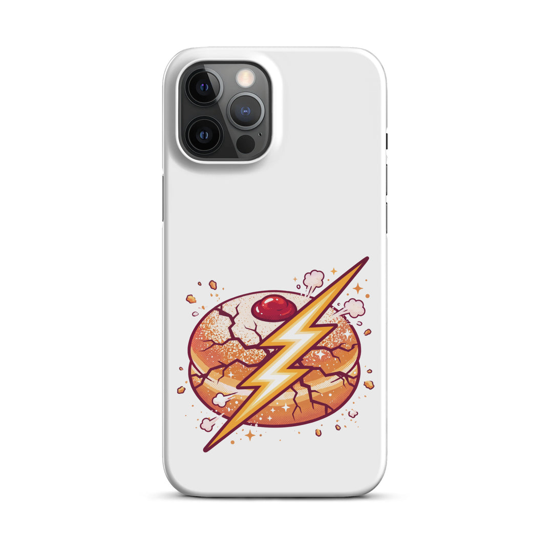 Sufganiyah Lightning Jewish pride snap phone case for iPhone 12 Pro Max, matte finish - front view