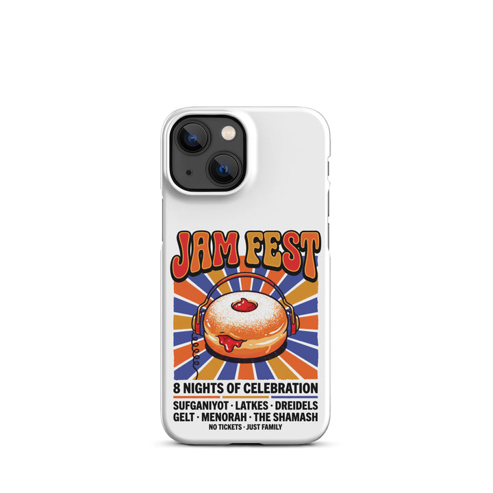 Jam Fest 8 Nights Jewish pride snap phone case for iPhone 13 Mini, matte finish - front view