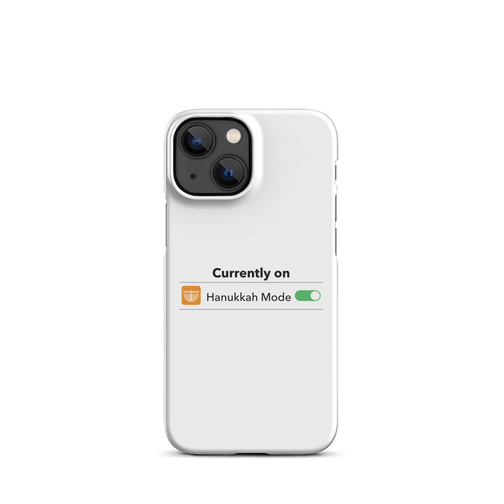 Hanukkah Mode Jewish pride snap phone case for iPhone 13 Mini, matte finish - front view
