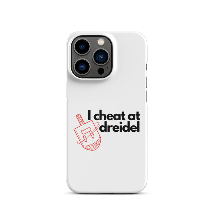 I Cheat At Dreidel Jewish pride snap case for iphone® in Matte - flat lay