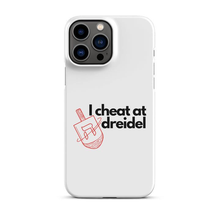 I Cheat At Dreidel Jewish pride snap case for iphone® in Matte - side view