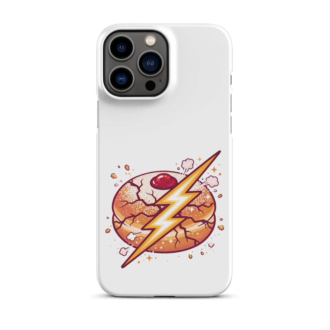 Sufganiyah Lightning Jewish pride snap phone case for iPhone 13 Pro Max, matte finish - front view