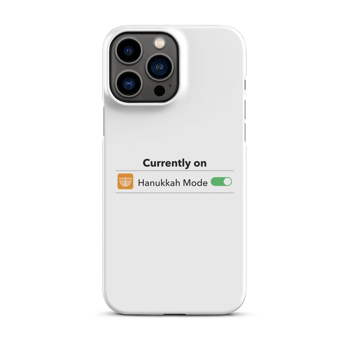 Hanukkah Mode Jewish pride snap phone case for iPhone 13 Pro Max, matte finish - front view