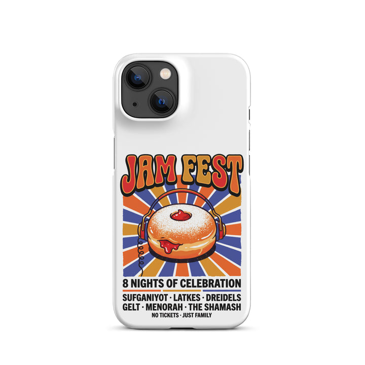 Jam Fest 8 Nights Jewish pride snap phone case for iPhone 14, matte finish - front view