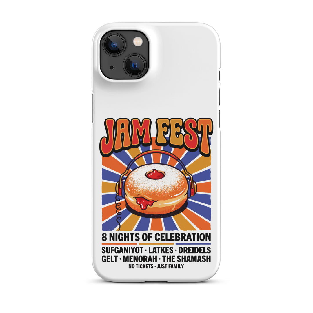 Jam Fest 8 Nights Jewish pride snap phone case for iPhone 14 Plus, matte finish - front view
