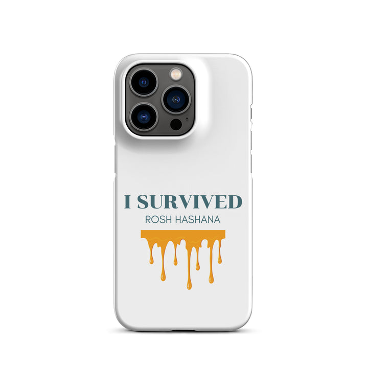 I Survived Rosh HaShana Jewish pride snap case for iphone® in Matte - flat lay
