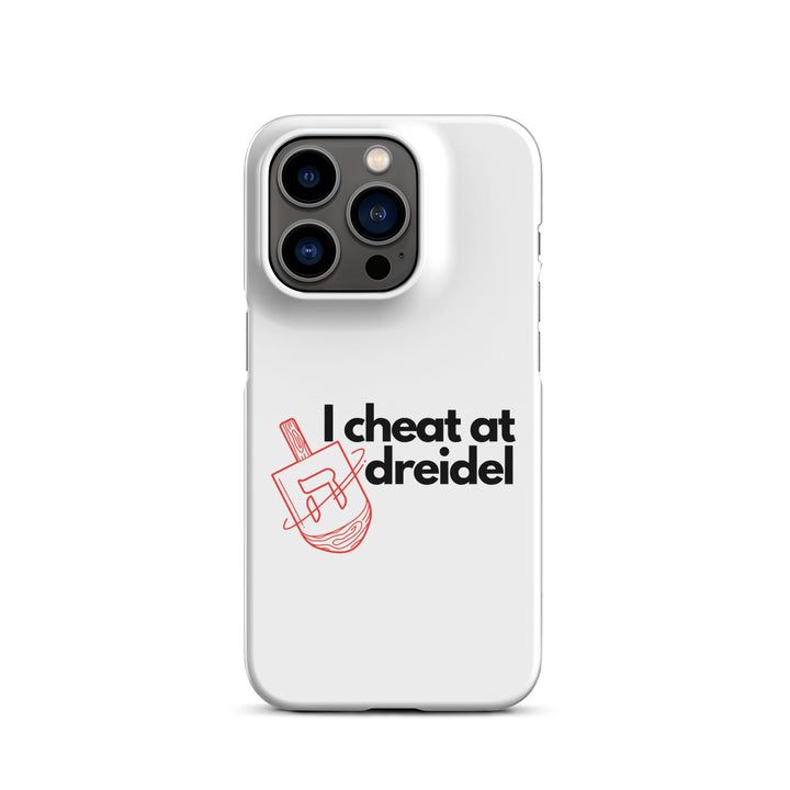 I Cheat At Dreidel Jewish pride snap case for iphone® in Matte - flat lay