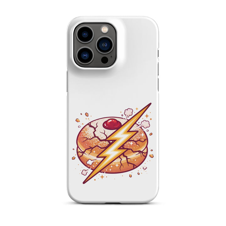Sufganiyah Lightning Jewish pride snap phone case for iPhone 14 Pro Max, matte finish - front view