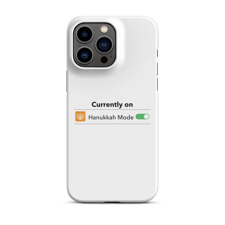 Hanukkah Mode Jewish pride snap phone case for iPhone 14 Pro Max, matte finish - front view