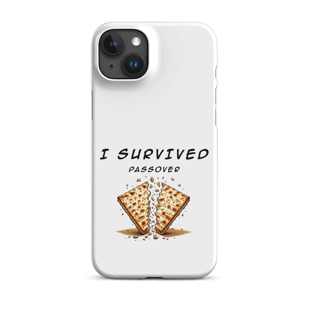 Passover Jewish pride snap phone case for iPhone 15 Plus, matte finish - front view