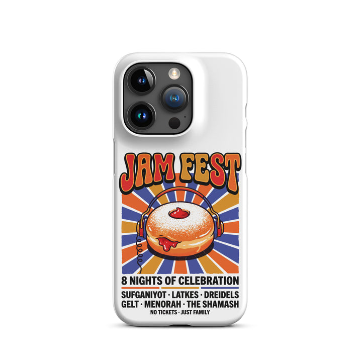 Jam Fest 8 Nights Jewish pride snap phone case for iPhone 15 Pro, matte finish - front view