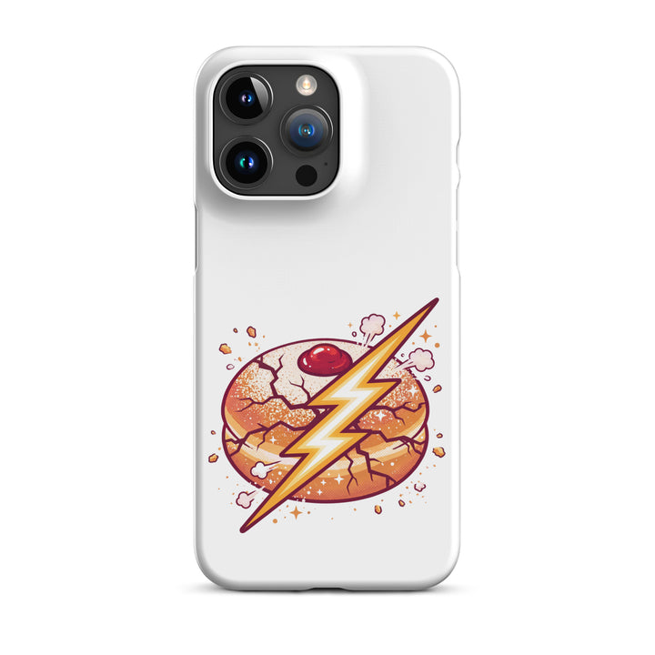Sufganiyah Lightning Jewish pride snap phone case for iPhone 15 Pro Max, matte finish - front view
