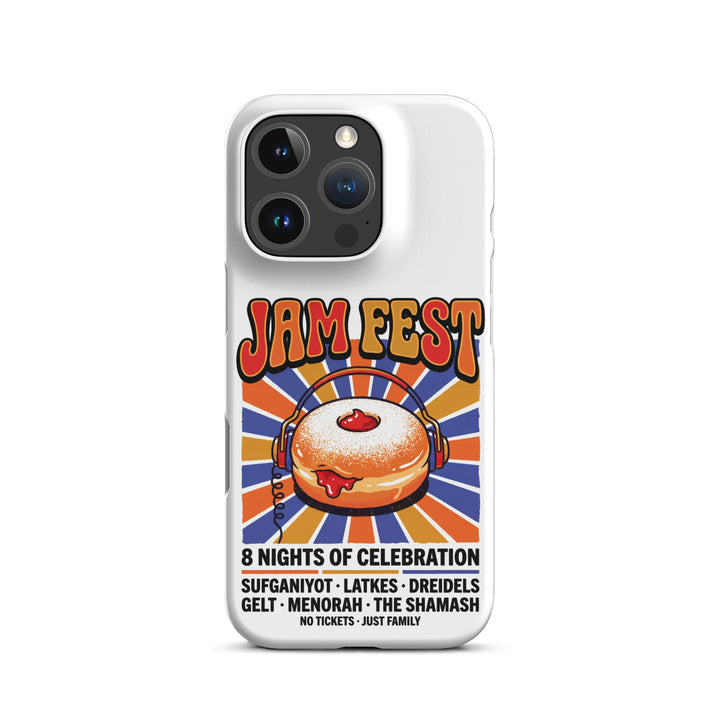 Jam Fest 8 Nights Jewish pride snap phone case for iPhone 16 Pro, matte finish - front view