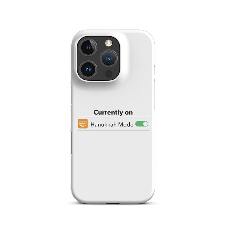 Hanukkah Mode Jewish pride snap phone case for iPhone 16 Pro, matte finish - front view