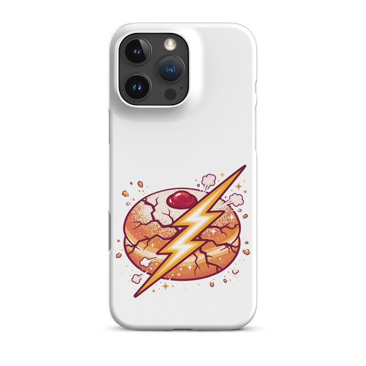 Sufganiyah Lightning Jewish pride snap phone case for iPhone 16 Pro Max, matte finish - front view