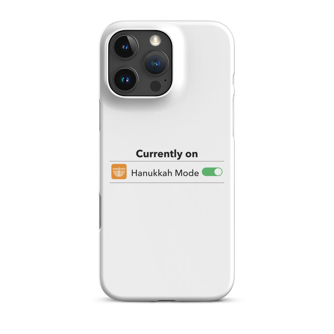 Hanukkah Mode Jewish pride snap phone case for iPhone 16 Pro Max, matte finish - front view