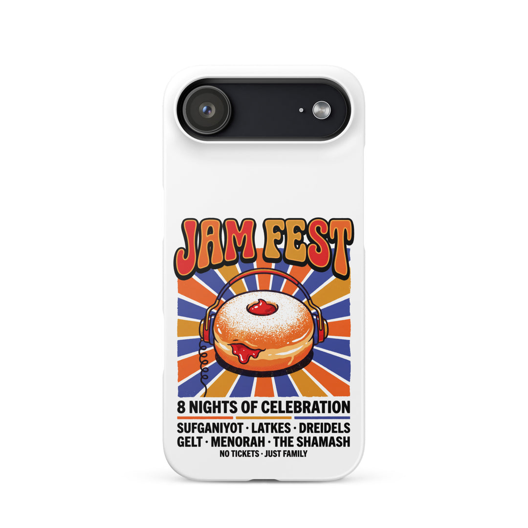 Jam Fest 8 Nights Jewish pride snap phone case for iPhone 17 Air, matte finish - front view