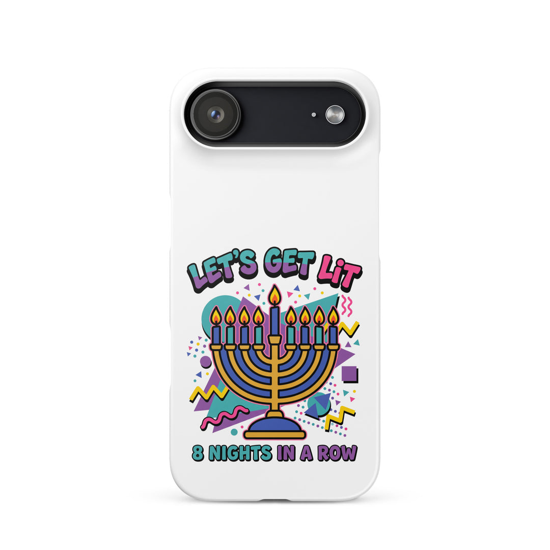 Lets Get Lit 90s Jewish pride snap phone case for iPhone 17 Air, matte finish - front view