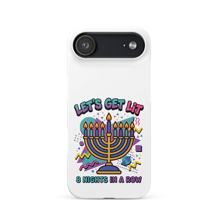 Lets Get Lit 90s Jewish pride snap phone case for iPhone 17 Air, matte finish - front view