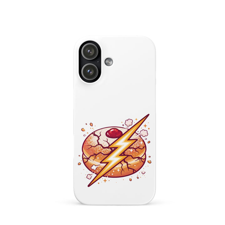 Sufganiyah Lightning Jewish pride snap phone case for iPhone 17, matte finish - front view