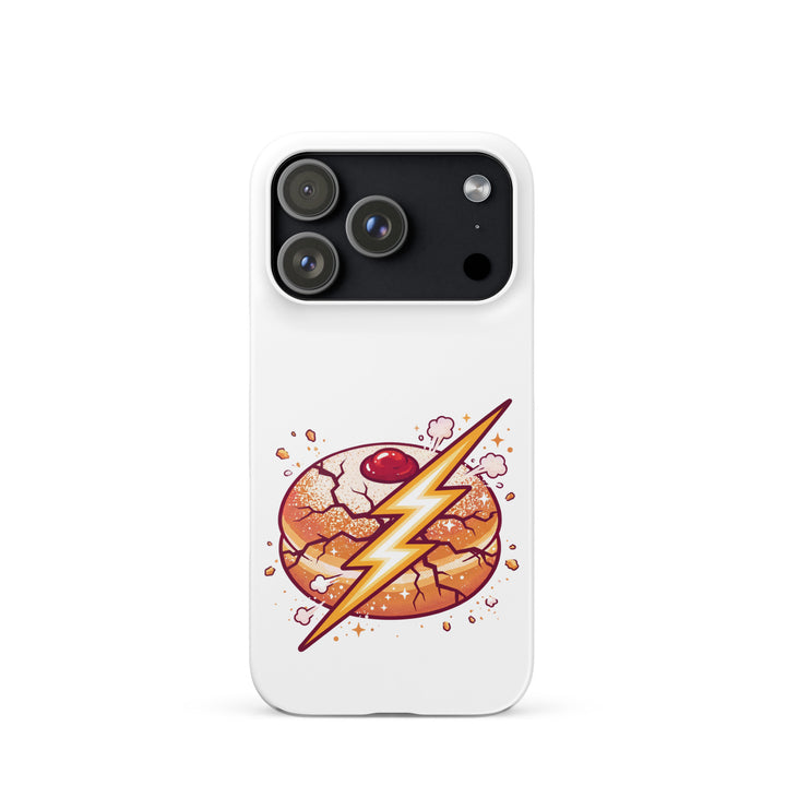 Sufganiyah Lightning Jewish pride snap phone case for iPhone 17 Pro, matte finish - front view