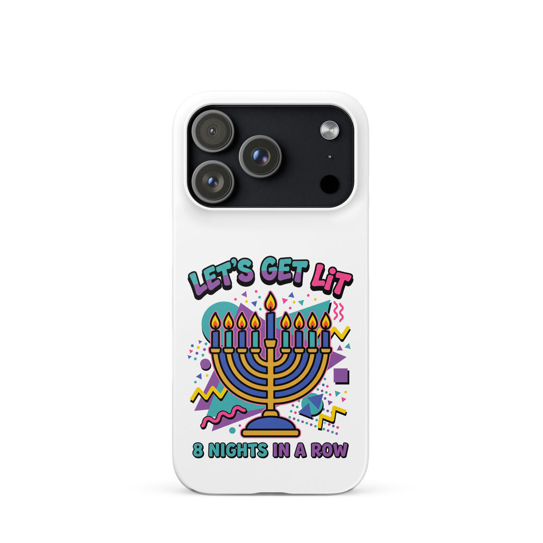 Lets Get Lit 90s Jewish pride snap phone case for iPhone 17 Pro, matte finish - front view