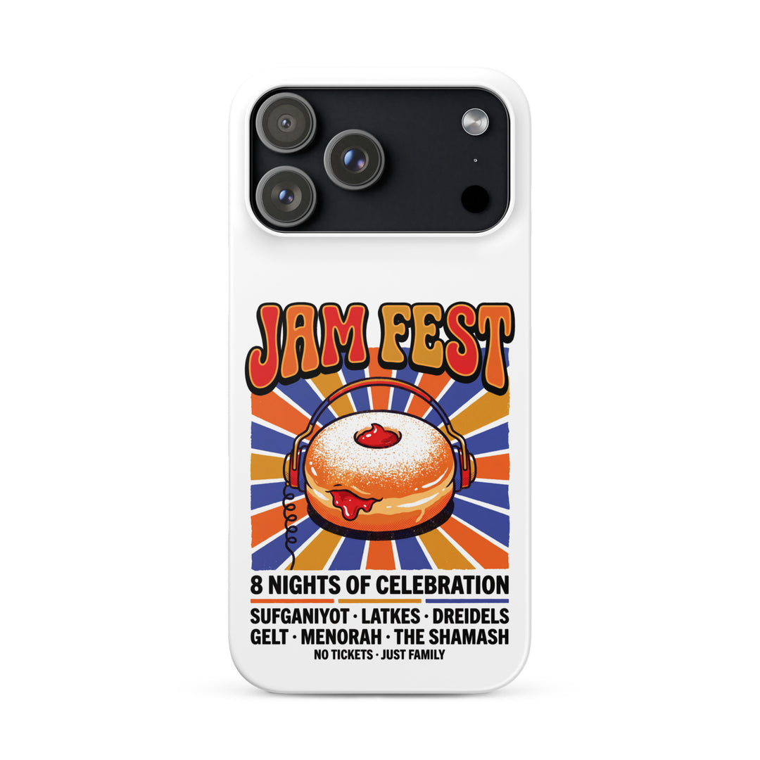 Jam Fest 8 Nights Jewish pride snap phone case for iPhone 17 Pro Max, matte finish - front view