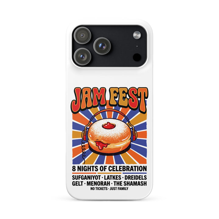 Jam Fest 8 Nights Jewish pride snap phone case for iPhone 17 Pro Max, matte finish - front view