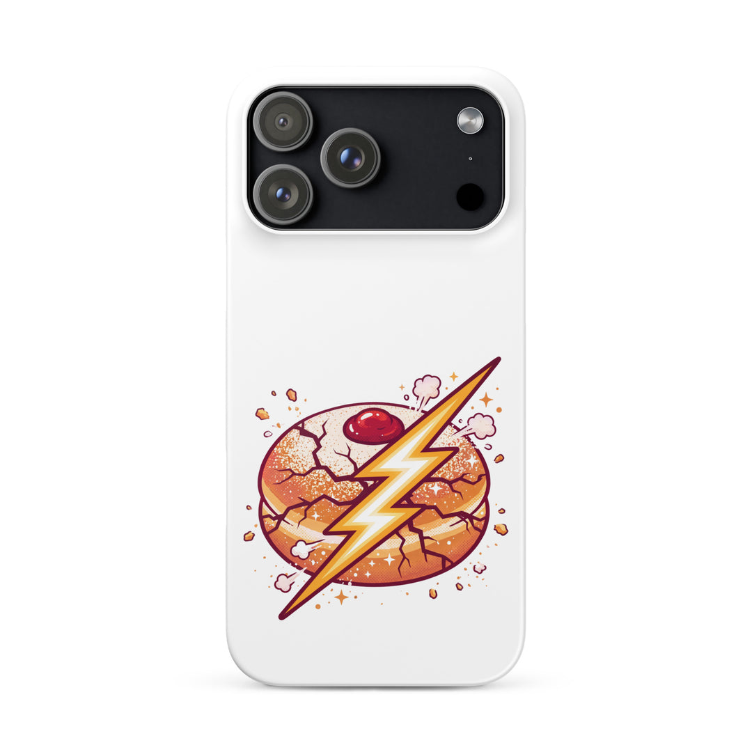 Sufganiyah Lightning Jewish pride snap phone case for iPhone 17 Pro Max, matte finish - front view