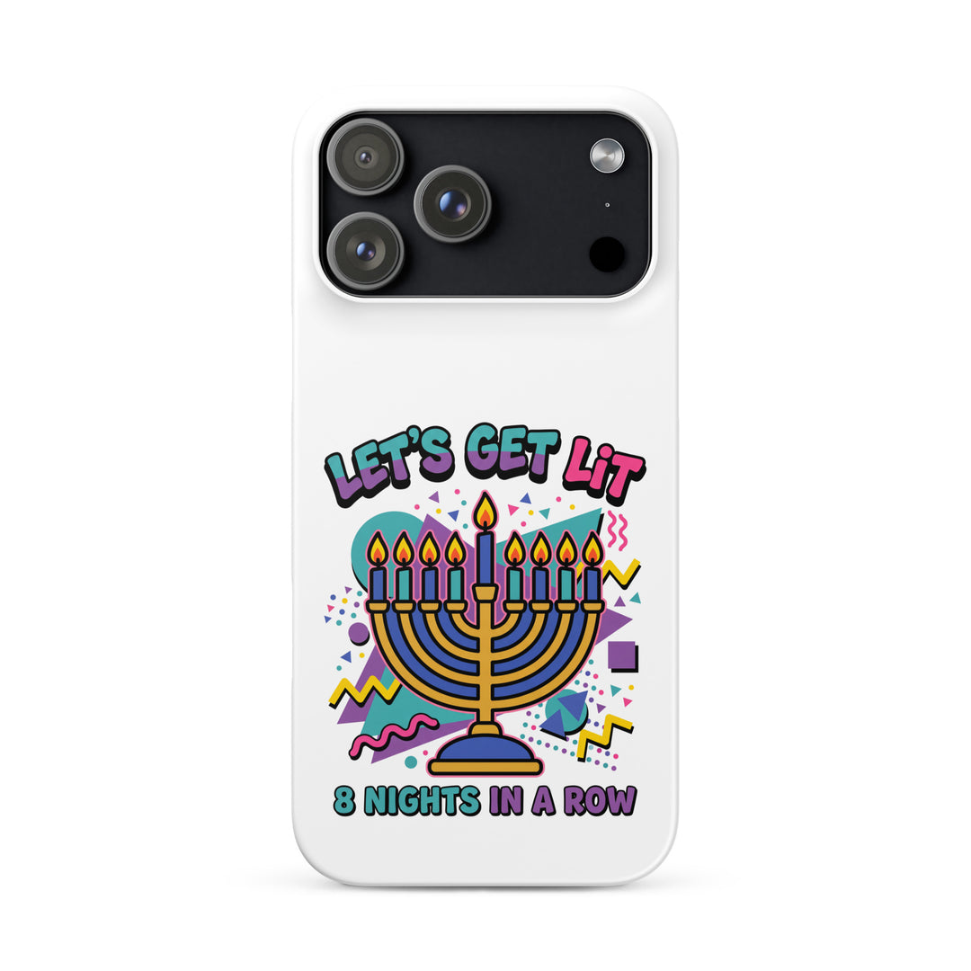 Lets Get Lit 90s Jewish pride snap phone case for iPhone 17 Pro Max, matte finish - front view